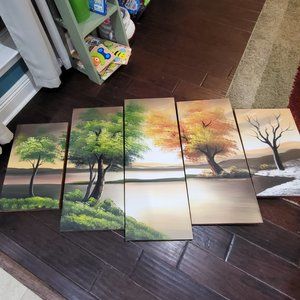 5 piece canvas wall art
